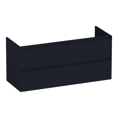 BRAUER Inspire onderkast 120 met 2 softclose lades greeploos en 2 sifon uitsparingen mat zwart OK-IN120-2MZ