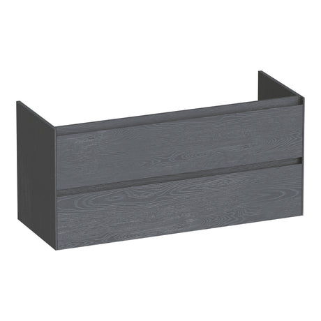 BRAUER Inspire onderkast 120 met 2 softclose lades greeploos en 2 sifon uitsparingen Timber Grey OK-IN120-2TG