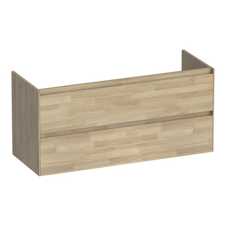 BRAUER Inspire onderkast 120 met 2 softclose lades greeploos en 2 sifon uitsparingen vingerlas eiken grijs OK-IN120-2VEG