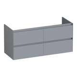 BRAUER Inspire onderkast 120 met 4 softclose lades greeploos en 2 sifon uitsparingen mat grijs OK-IN120-4MG
