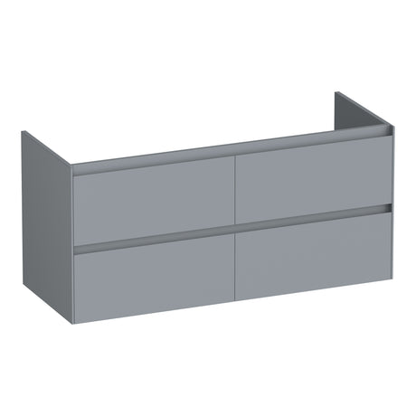 BRAUER Inspire onderkast 120 met 4 softclose lades greeploos en 2 sifon uitsparingen mat grijs OK-IN120-4MG
