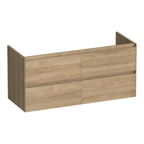 BRAUER Inspire onderkast 120 met 4 softclose lades greeploos en 2 sifon uitsparingen Sunlit OK-IN120-4SL