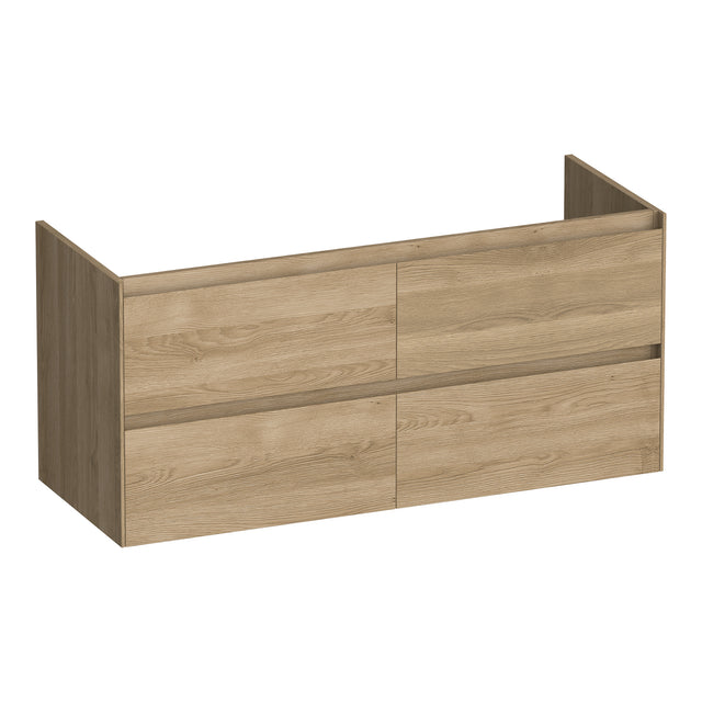 BRAUER Inspire onderkast 120 met 4 softclose lades greeploos en 2 sifon uitsparingen Sunlit OK-IN120-4SL