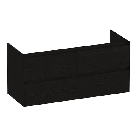 BRAUER Inspire onderkast 120 met 4 softclose lades greeploos en 2 sifon uitsparingen Timber Black OK-IN120-4TB