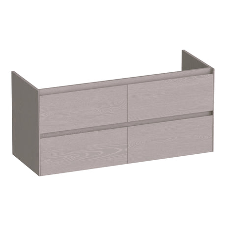 BRAUER Inspire onderkast 120 met 4 softclose lades greeploos en 2 sifon uitsparingen Timber Greige OK-IN120-4TE