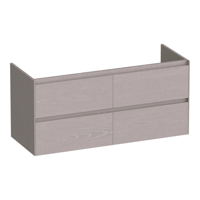 BRAUER Inspire onderkast 120 met 4 softclose lades greeploos en 2 sifon uitsparingen Timber Greige OK-IN120-4TE