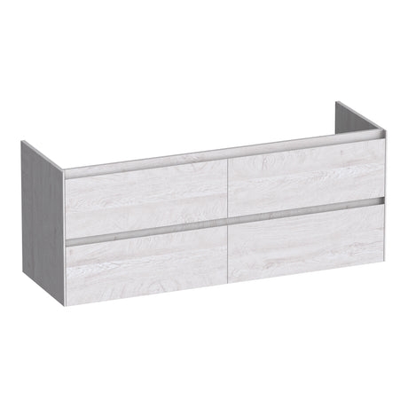BRAUER Inspire onderkast 140 met 4 softclose lades greeploos en 2 sifon uitsparingen Forest Seashell OK-IN140FS