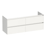 BRAUER Inspire onderkast 140 met 4 softclose lades greeploos en 2 sifon uitsparingen hoogglans wit OK-IN140HW