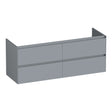 BRAUER Inspire onderkast 140 met 4 softclose lades greeploos en 2 sifon uitsparingen mat grijs OK-IN140MG