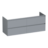 BRAUER Inspire onderkast 140 met 4 softclose lades greeploos en 2 sifon uitsparingen mat grijs OK-IN140MG