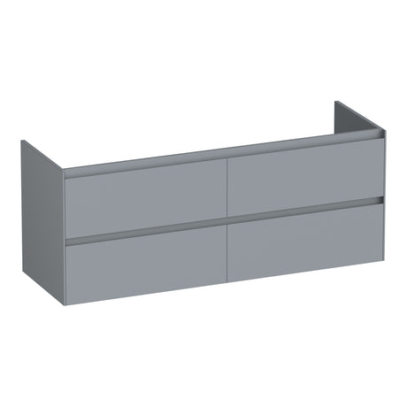 BRAUER Inspire onderkast 140 met 4 softclose lades greeploos en 2 sifon uitsparingen mat grijs OK-IN140MG