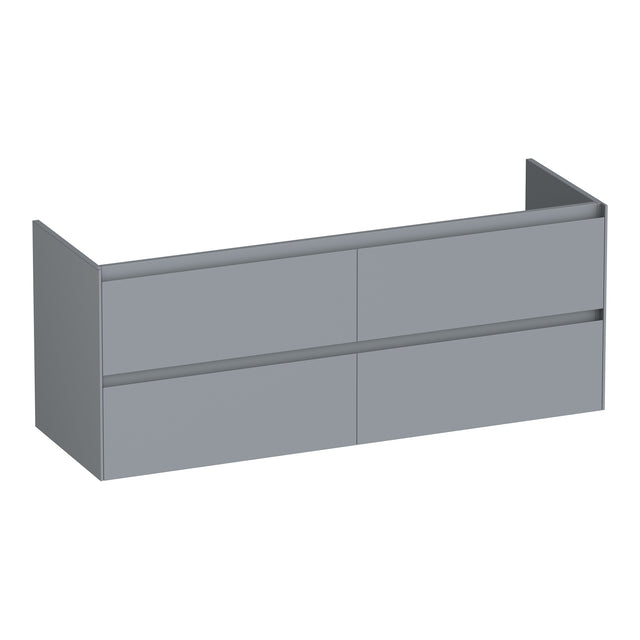 BRAUER Inspire onderkast 140 met 4 softclose lades greeploos en 2 sifon uitsparingen mat grijs OK-IN140MG