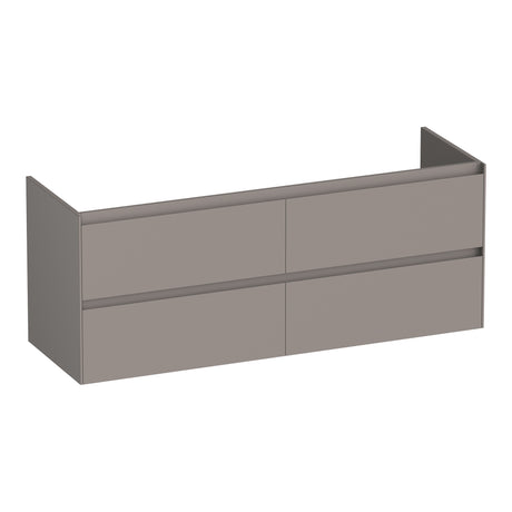 BRAUER Inspire onderkast 140 met 4 softclose lades greeploos en 2 sifon uitsparingen mat taupe OK-IN140MT
