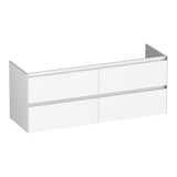 BRAUER Inspire onderkast 140 met 4 softclose lades greeploos en 2 sifon uitsparingen mat wit OK-IN140MW
