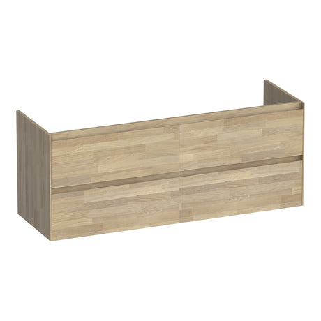 BRAUER Inspire onderkast 140 met 4 softclose lades greeploos en 2 sifon uitsparingen vingerlas eiken grijs OK-IN140VEG