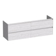 BRAUER Inspire onderkast 160 met 4 softclose lades greeploos en 2 sifon uitsparingen Forest Seashell OK-IN160FS
