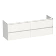BRAUER Inspire onderkast 160 met 4 softclose lades greeploos en 2 sifon uitsparingen hoogglans wit OK-IN160HW