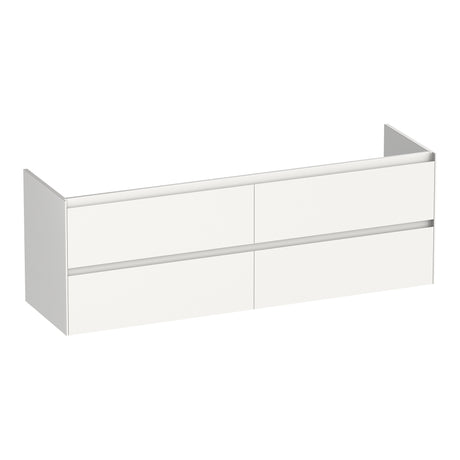 BRAUER Inspire onderkast 160 met 4 softclose lades greeploos en 2 sifon uitsparingen hoogglans wit OK-IN160HW