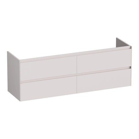 BRAUER Inspire onderkast 160 met 4 softclose lades greeploos en 2 sifon uitsparingen mat zand OK-IN160MS