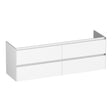 BRAUER Inspire onderkast 160 met 4 softclose lades greeploos en 2 sifon uitsparingen mat wit OK-IN160MW