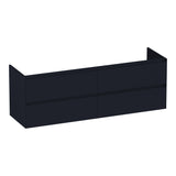 BRAUER Inspire onderkast 160 met 4 softclose lades greeploos en 2 sifon uitsparingen mat zwart OK-IN160MZ