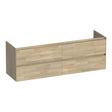 BRAUER Inspire onderkast 160 met 4 softclose lades greeploos en 2 sifon uitsparingen vingerlas eiken grijs OK-IN160VEG