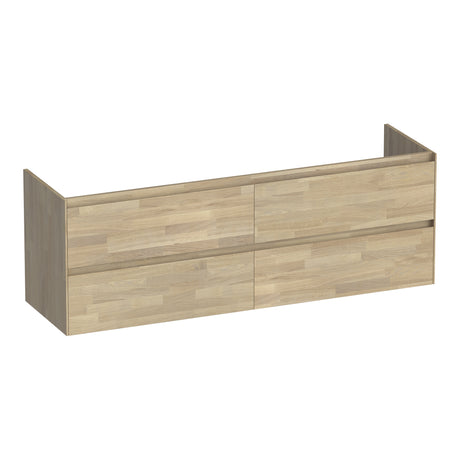 BRAUER Inspire onderkast 160 met 4 softclose lades greeploos en 2 sifon uitsparingen vingerlas eiken grijs OK-IN160VEG