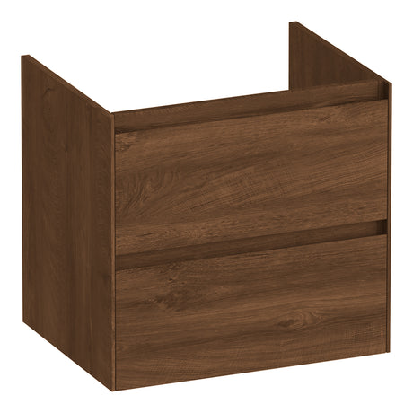 BRAUER Inspire onderkast 60 met 2 softclose lades greeploos en 1 sifon uitsparing Forest Cacao OK-IN60FC