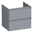 BRAUER Inspire onderkast 60 met 2 softclose lades greeploos en 1 sifon uitsparing mat grijs OK-IN60MG