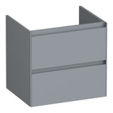 BRAUER Inspire onderkast 60 met 2 softclose lades greeploos en 1 sifon uitsparing mat grijs OK-IN60MG