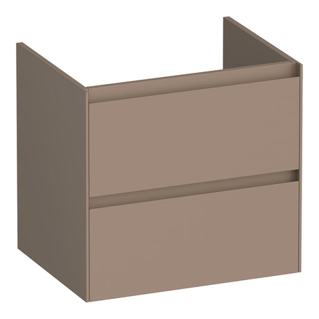 BRAUER Inspire onderkast 60 met 2 softclose lades greeploos en 1 sifon uitsparing mat mokka OK-IN60MM