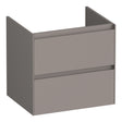 BRAUER Inspire onderkast 60 met 2 softclose lades greeploos en 1 sifon uitsparing mat taupe OK-IN60MT
