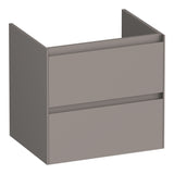 BRAUER Inspire onderkast 60 met 2 softclose lades greeploos en 1 sifon uitsparing mat taupe OK-IN60MT