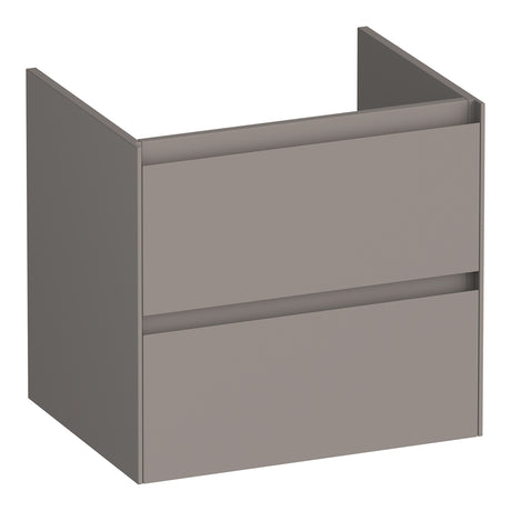 BRAUER Inspire onderkast 60 met 2 softclose lades greeploos en 1 sifon uitsparing mat taupe OK-IN60MT