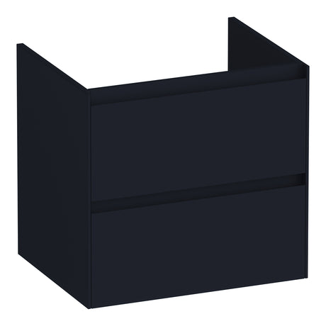 BRAUER Inspire onderkast 60 met 2 softclose lades greeploos en 1 sifon uitsparing mat zwart OK-IN60MZ