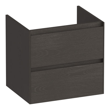BRAUER Inspire onderkast 60 met 2 softclose lades greeploos en 1 sifon uitsparing Timber Anthracite OK-IN60TA