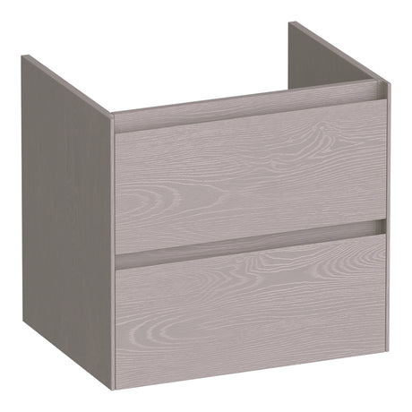 BRAUER Inspire onderkast 60 met 2 softclose lades greeploos en 1 sifon uitsparing Timber Greige OK-IN60TE