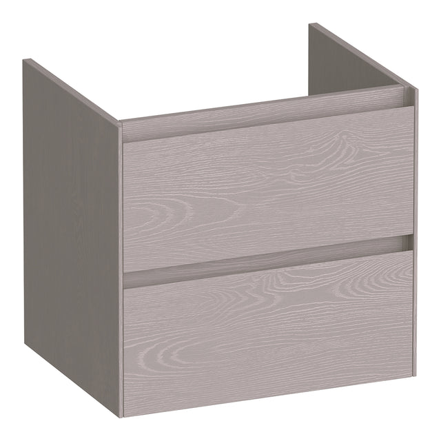 BRAUER Inspire onderkast 60 met 2 softclose lades greeploos en 1 sifon uitsparing Timber Greige OK-IN60TE