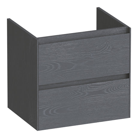 BRAUER Inspire onderkast 60 met 2 softclose lades greeploos en 1 sifon uitsparing Timber Grey OK-IN60TG