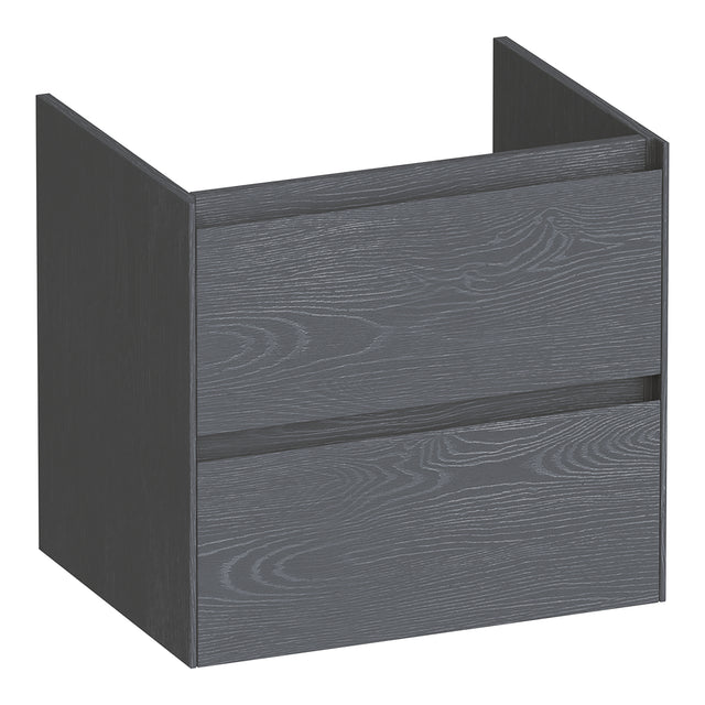 BRAUER Inspire onderkast 60 met 2 softclose lades greeploos en 1 sifon uitsparing Timber Grey OK-IN60TG