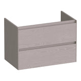 BRAUER Inspire onderkast 80 met 2 softclose lades greeploos en 1 sifon uitsparing Timber Greige OK-IN80TE