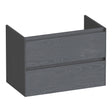 BRAUER Inspire onderkast 80 met 2 softclose lades greeploos en 1 sifon uitsparing Timber Grey OK-IN80TG