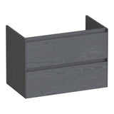 BRAUER Inspire onderkast 80 met 2 softclose lades greeploos en 1 sifon uitsparing Timber Grey OK-IN80TG