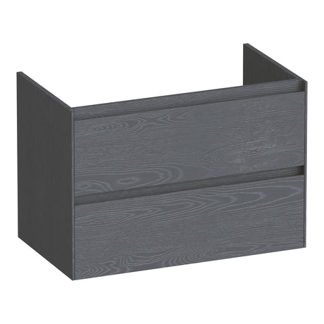 BRAUER Inspire onderkast 80 met 2 softclose lades greeploos en 1 sifon uitsparing Timber Grey OK-IN80TG