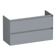 BRAUER Inspire onderkast ondiep 100 met 2 softclose lades greeploos en 1 sifon uitsparing mat grijs OK-INO100MG
