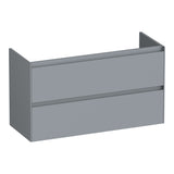 BRAUER Inspire onderkast ondiep 100 met 2 softclose lades greeploos en 1 sifon uitsparing mat grijs OK-INO100MG