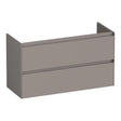 BRAUER Inspire onderkast ondiep 100 met 2 softclose lades greeploos en 1 sifon uitsparing mat taupe OK-INO100MT