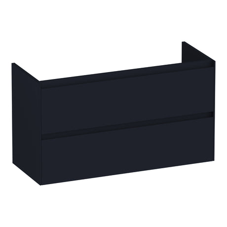 BRAUER Inspire onderkast ondiep 100 met 2 softclose lades greeploos en 1 sifon uitsparing mat zwart OK-INO100MZ