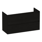 BRAUER Inspire onderkast ondiep 100 met 2 softclose lades greeploos en 1 sifon uitsparing Timber Black OK-INO100TB