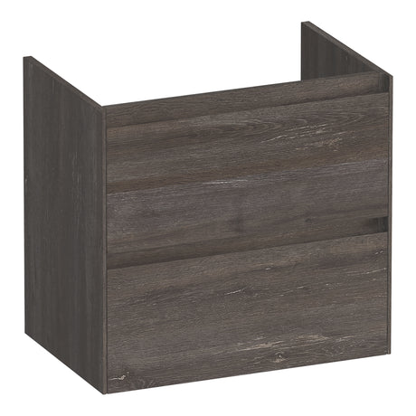 BRAUER Inspire onderkast ondiep 60 met 2 softclose lades greeploos en 1 sifon uitsparing Driftwood OK-INO60DR